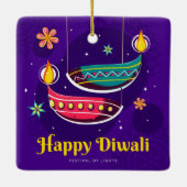 Happy Diwali Keramisch Ornament (Achterkant)