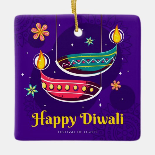 Happy Diwali Keramisch Ornament (Voorkant)