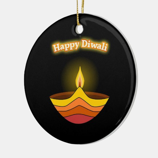 Happy Diwali Keramisch Ornament (Links)