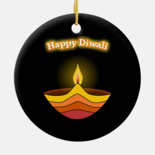 Happy Diwali Keramisch Ornament (Achterkant)