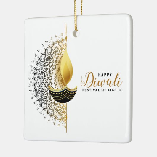 Happy Diwali Keramisch Ornament (Links)