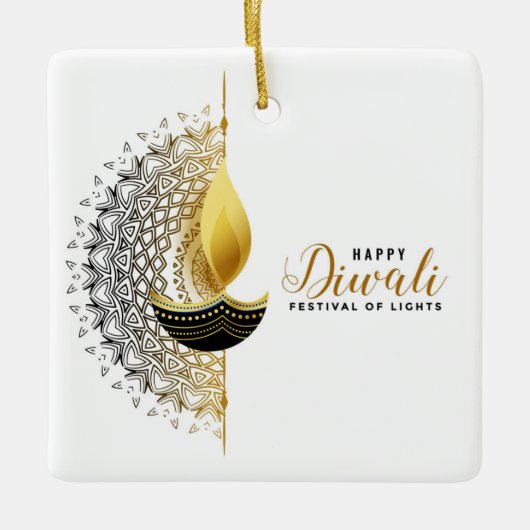 Happy Diwali Keramisch Ornament (Voorkant)