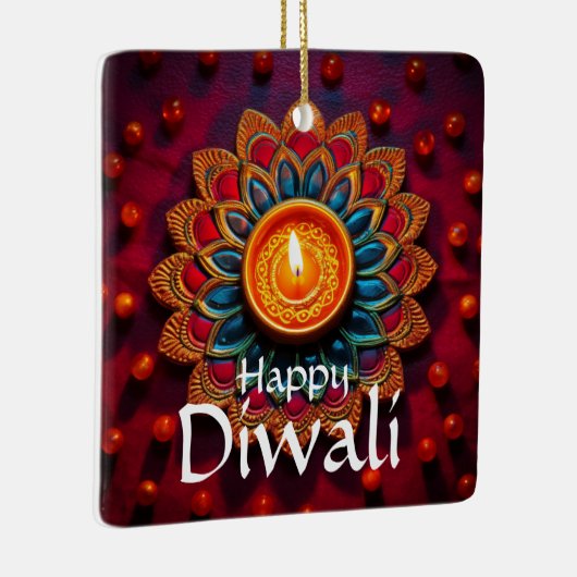Happy Diwali Keramisch Ornament (Rechts)
