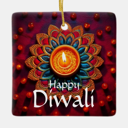 Happy Diwali Keramisch Ornament (Voorkant)