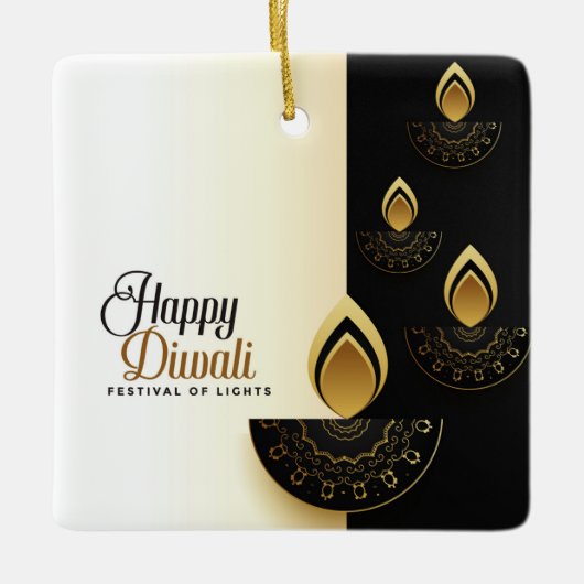 Happy Diwali Keramisch Ornament (Voorkant)