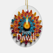 Happy Diwali Keramisch Ornament (Rechts)