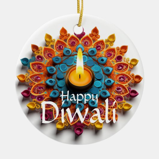 Happy Diwali Keramisch Ornament (Voorkant)