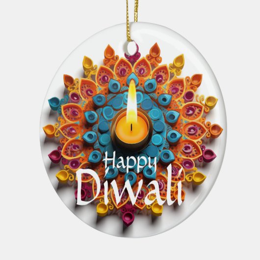 Happy Diwali Keramisch Ornament (Links)