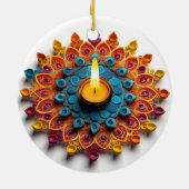 Happy Diwali Keramisch Ornament (Achterkant)