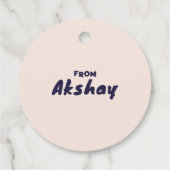 Happy Diwali Kleurrijke Rangoli Groet Label (Achterkant)