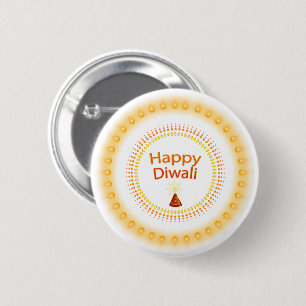 Happy Diwali-knop Ronde Button 5,7 Cm
