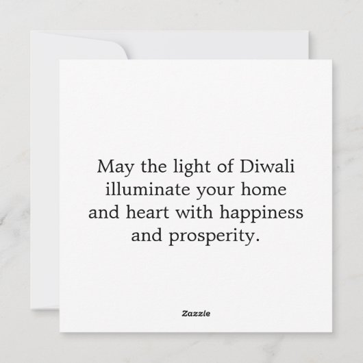 Happy Diwali Lantaarns en diyas Groet Feestdagenkaart (Achterkant)