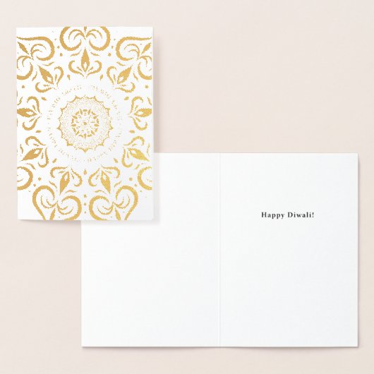 Happy Diwali Large Mandala - Folie Kaart (Display)