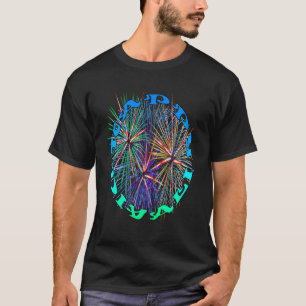 Happy Diwali licht de wereld op met Fireworks Blu T-shirt