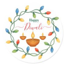 Happy Diwali Lights en Diyas Design
