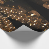 Happy Diwali Lights Faux Gold Foil script Cadeaupapier (Hoek)