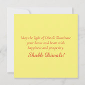 Happy Diwali Mandala Diya Festival van lichtgeel Feestdagenkaart (Achterkant)