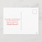 Happy Diwali Mandala Diya Festival van lichtgeel Feestdagenkaart (Achterkant)