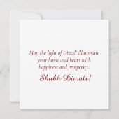 Happy Diwali Mandala Diya Lotus Festival van het L Feestdagenkaart (Achterkant)