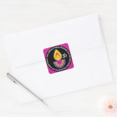 Happy Diwali met Hindu wish Vierkante Sticker (Envelop)