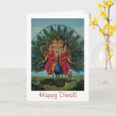 Happy Diwali met Indiase godin Kaart (Gele Bloem)