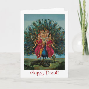 Happy Diwali met Indiase godin Kaart