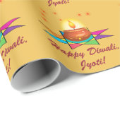 Happy Diwali met Lantern Name  Cadeaupapier (Rol Hoek)