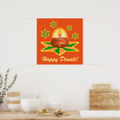 Happy Diwali met Lantern Poster (Keuken)