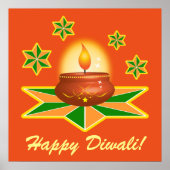 Happy Diwali met Lantern Poster (Voorkant)