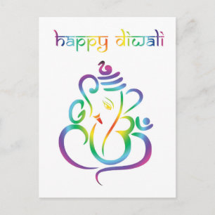 🕉 ☸  😍 Happy Diwali met Lord Ganesh Briefkaart