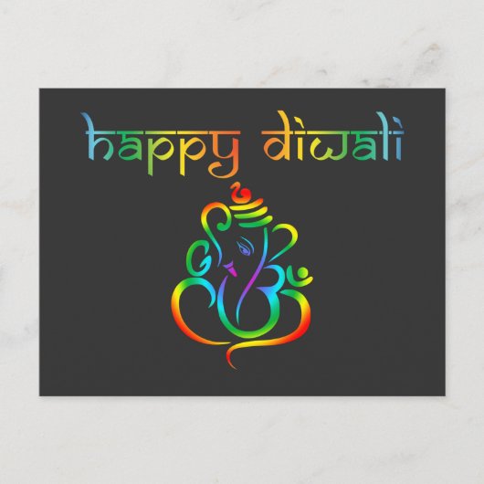  🤩 Happy Diwali met Lord Ganesh Briefkaart (Voorkant)