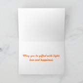 Happy Diwali met maanlicht aangepaste tekst Kaart (Binnen)
