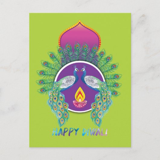 😍  Happy Diwali met pauzes Briefkaart (Voorkant)