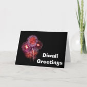 Happy Diwali met vuurwerk aangepaste tekst Kaart (Voorkant)