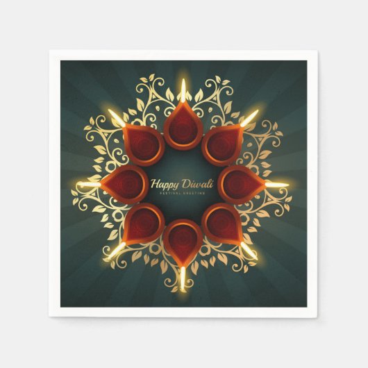 Happy Diwali Napkins Servet (Voorkant)