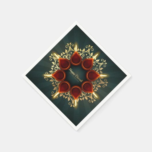 Happy Diwali Napkins Servet (Hoek)