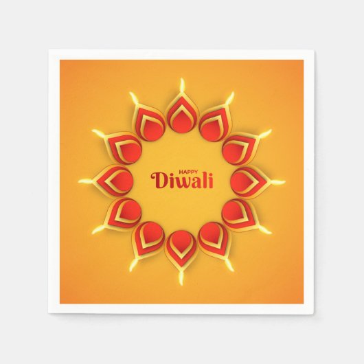 Happy Diwali Napkins Servet (Voorkant)