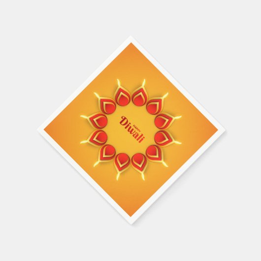 Happy Diwali Napkins Servet (Hoek)
