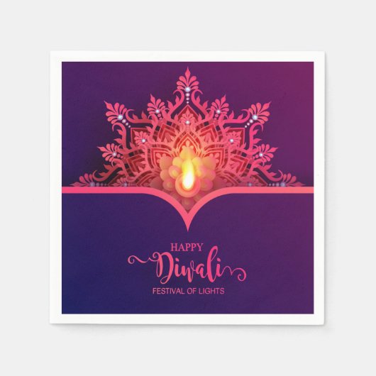 Happy Diwali Napkins Servet (Voorkant)