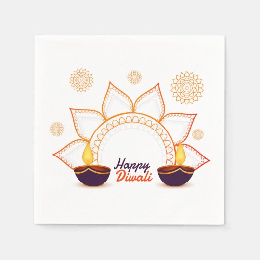 Happy Diwali Napkins Servet (Voorkant)