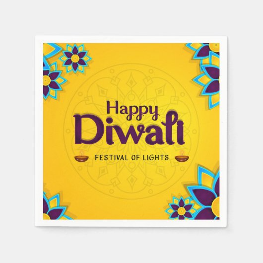 Happy Diwali Napkins Servet (Voorkant)
