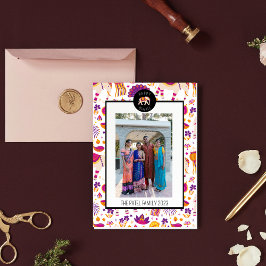 Happy Diwali Olifant Vakantie Fotokaart Feestdagenkaart