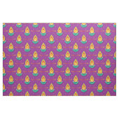Happy Diwali op paars Stof (Fat Quarter)