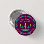Happy Diwali paarse kaarsillustratie Ronde Button 3,2 Cm (Voorkant /achterkant)