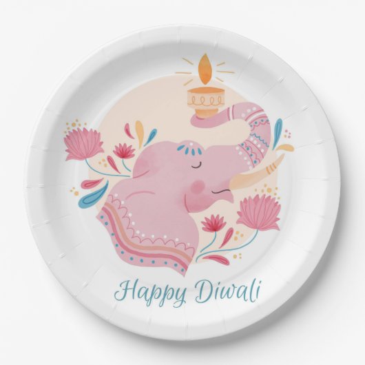 Happy Diwali Paper-Bord Papieren Bordje (Voorkant)