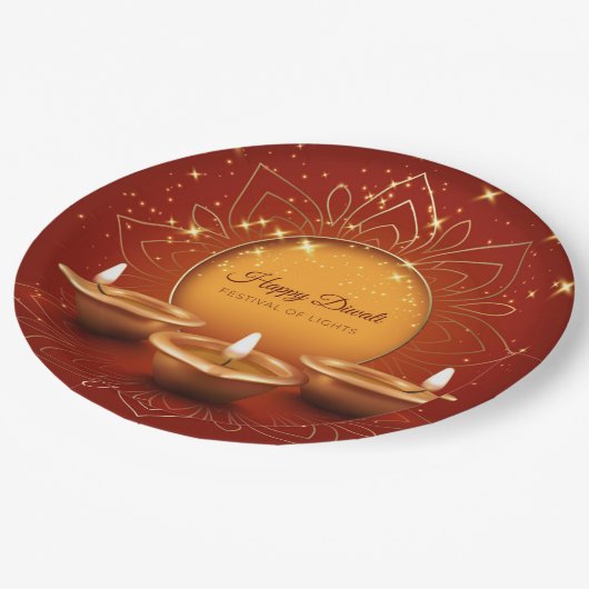 Happy Diwali Paper-Bord Papieren Bordje (Gekanteld)