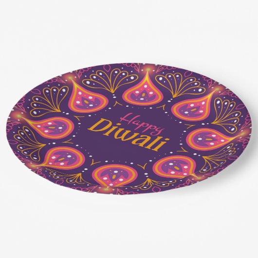 Happy Diwali  Papieren Bordje (Gekanteld)