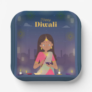 Happy Diwali Papieren Bordje