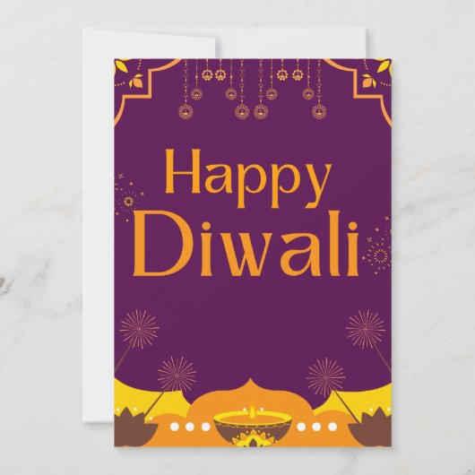 Happy Diwali Party Kaart (Achterkant)