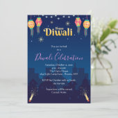 Happy Diwali Party Uitnodiging (Staand voorkant)